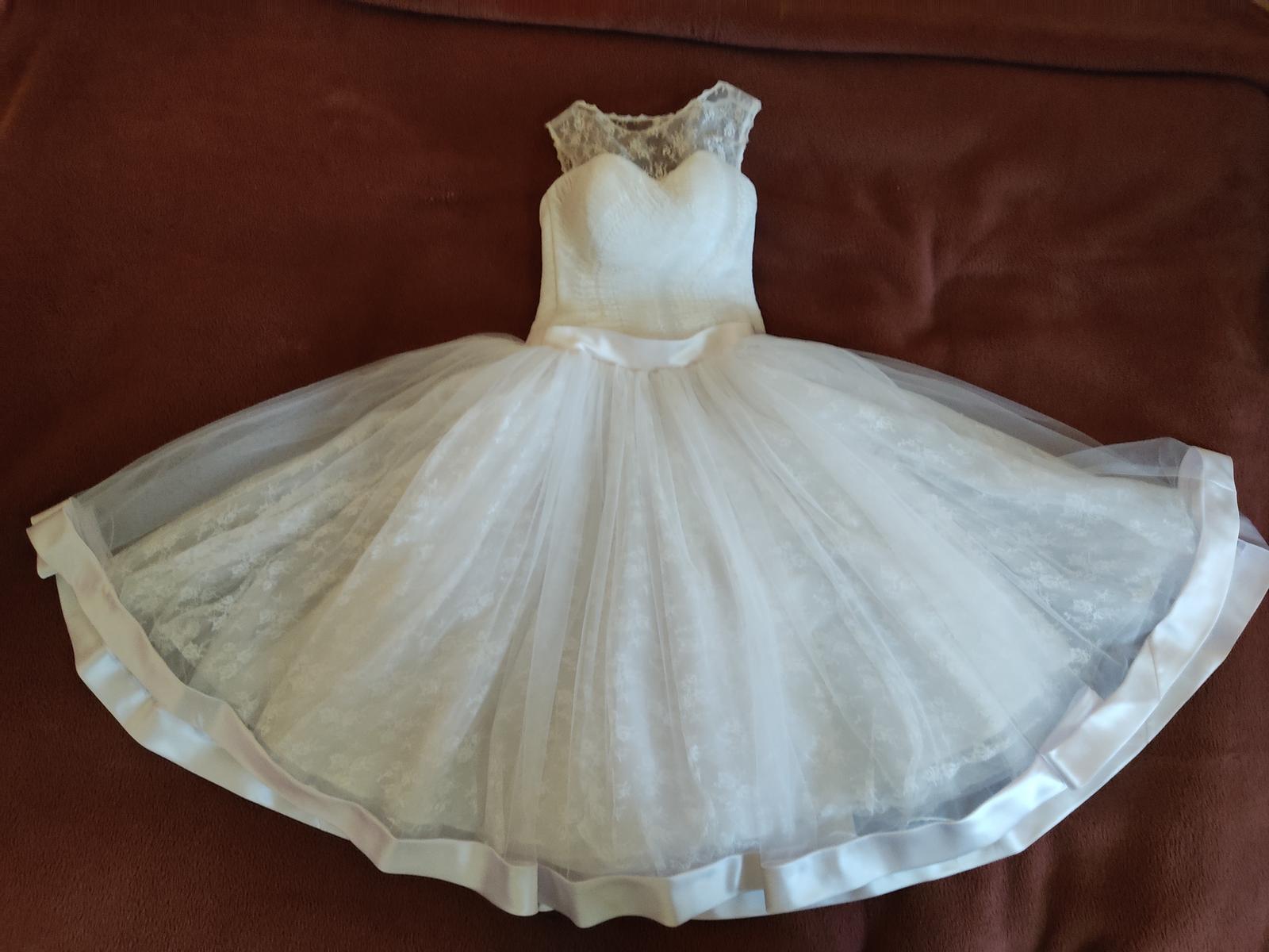 Retro 3/4 svadobné šaty - Obrázok č. 1
