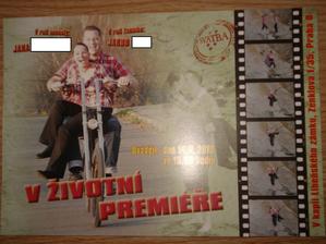 Naše oznámení. Ale nešlo moc vyfotit, v reálu vypadá, tak o 100% lépe