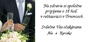 Pozvanka ku stolu....