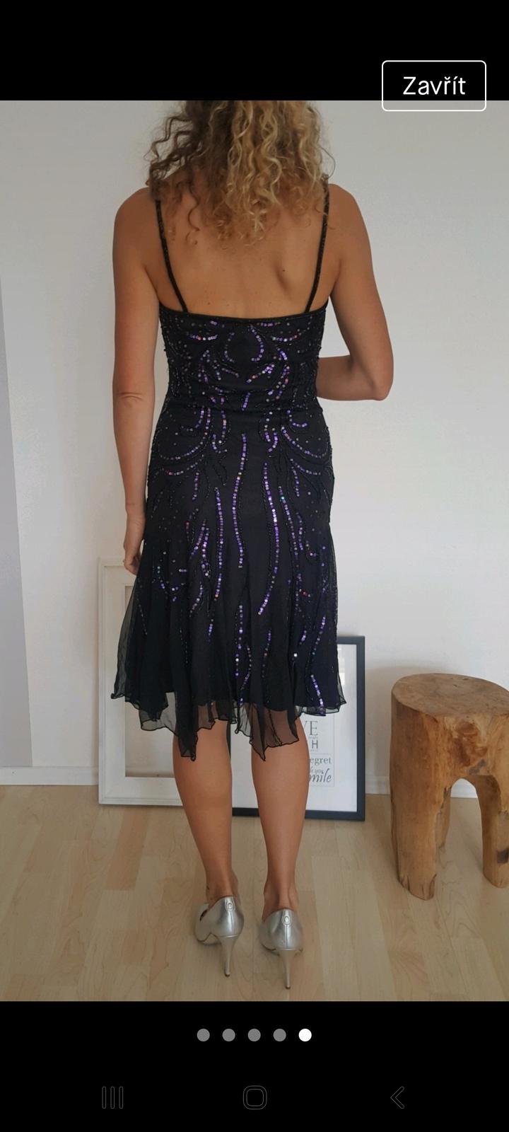 Nádherné luxusní černofialové šaty z Dubaje, vel. XS - Obrázek č. 3