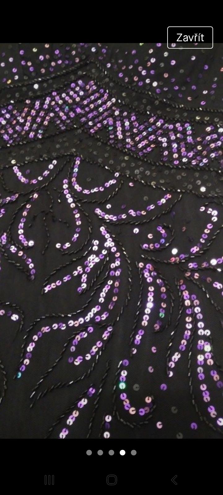 Nádherné luxusní černofialové šaty z Dubaje, vel. XS - Obrázek č. 2