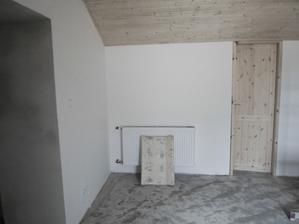 Ložnice - už dodělat jen malé detaily na palubkách, dveřích a položit koberec (vchod do šatny)