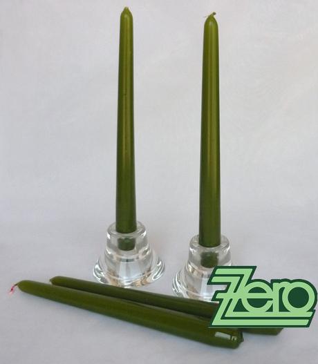 Svíčka dlouhá 24 cm - olivová (lak) - Obrázek č. 1