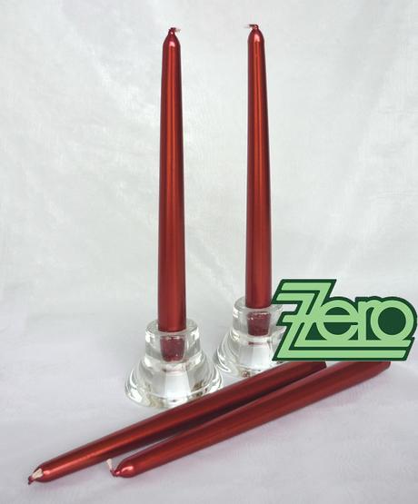 Svíčka dlouhá 24 cm - červená (kovová) - Obrázek č. 1