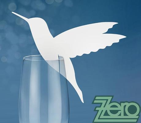 Vizitka/jmenovka na skleničku s kolibříkem (10 ks) - Obrázek č. 1