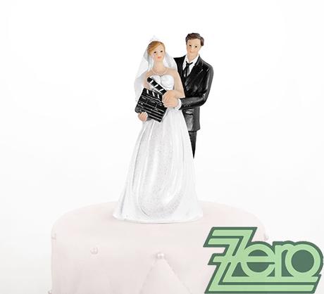 Figurka na dort "novomanželé" s filmovou klapkou - Obrázek č. 1
