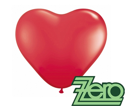 Balónky nafukovací srdce Ø 25 cm (50 ks) - červené - Obrázek č. 1