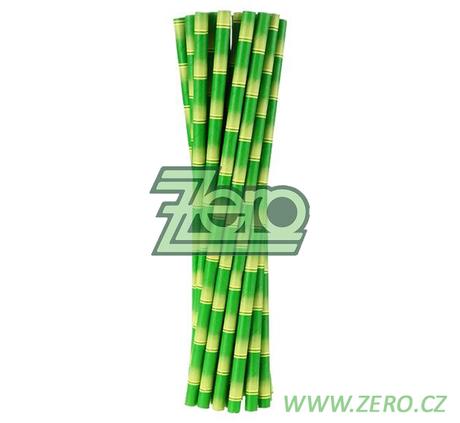 Brčka papírové "bambus" 24 ks - zelené - Obrázek č. 1