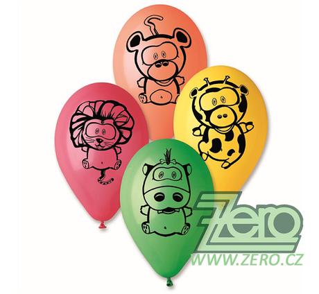 Balónky nafukovací Ø 30 cm (5 ks) - ZOO mix - Obrázek č. 1