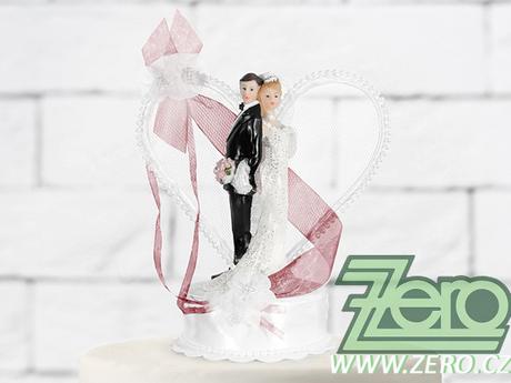 Figurka na dort "novomanželé a srdce" - Obrázek č. 1