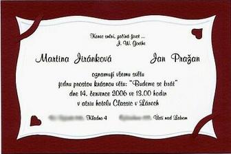 A toto už je naše oznámení....text je zlatý, ale ten scan to nějak nepobral