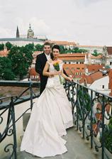 Prague Castle behind us