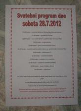 Svatební program dne