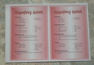 Nápojový lístek