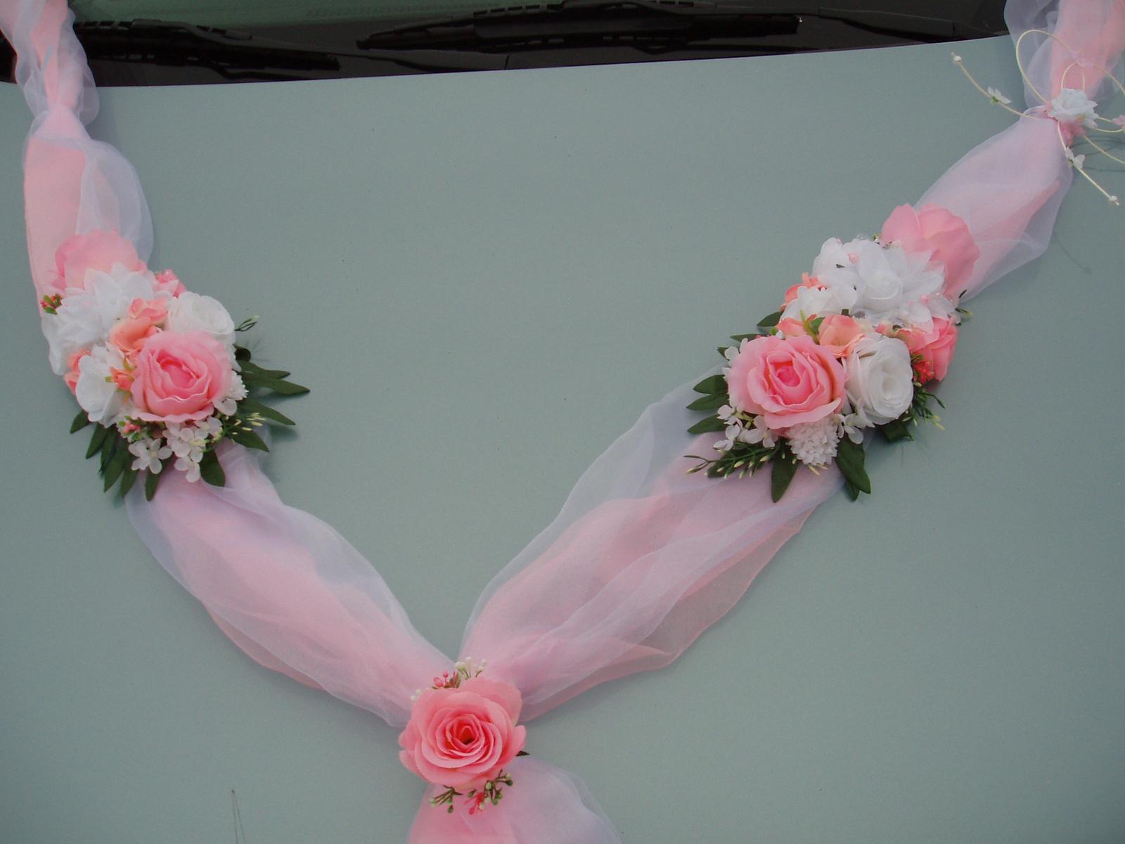 Svatební dekorace - šerpa růžová