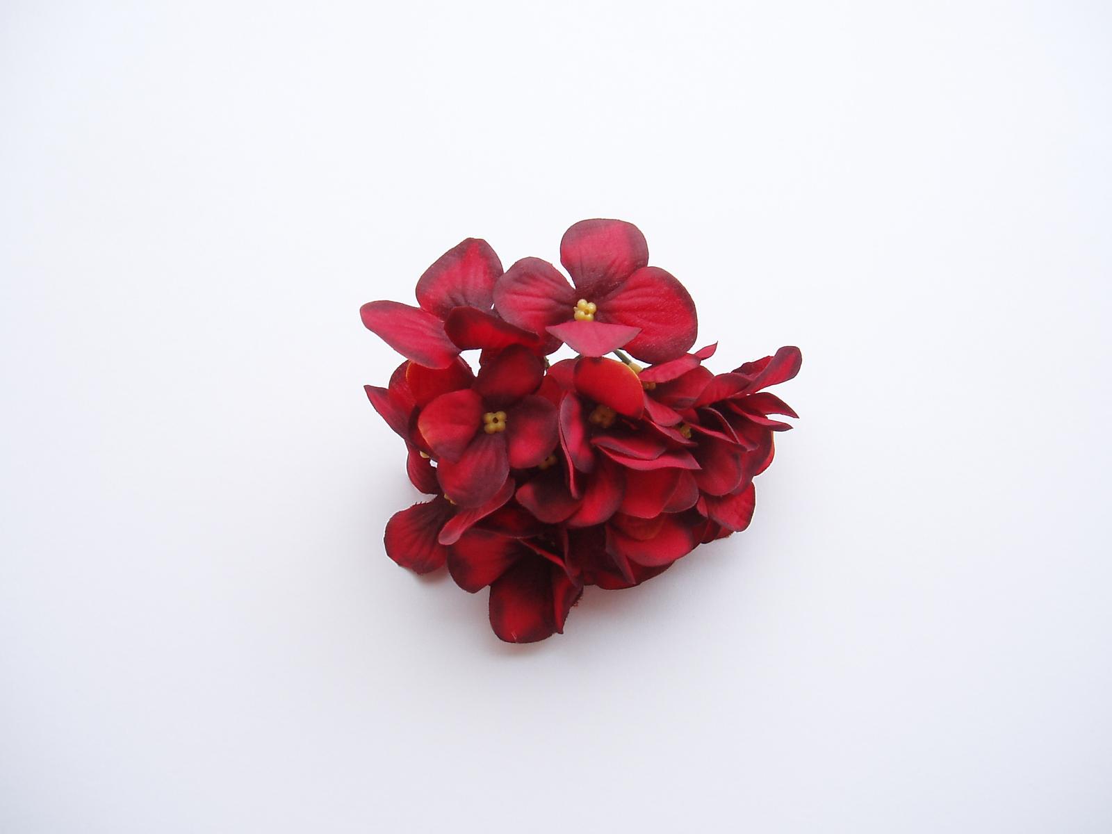 květ hortenzie-tmavě červený - Obrázek č. 4