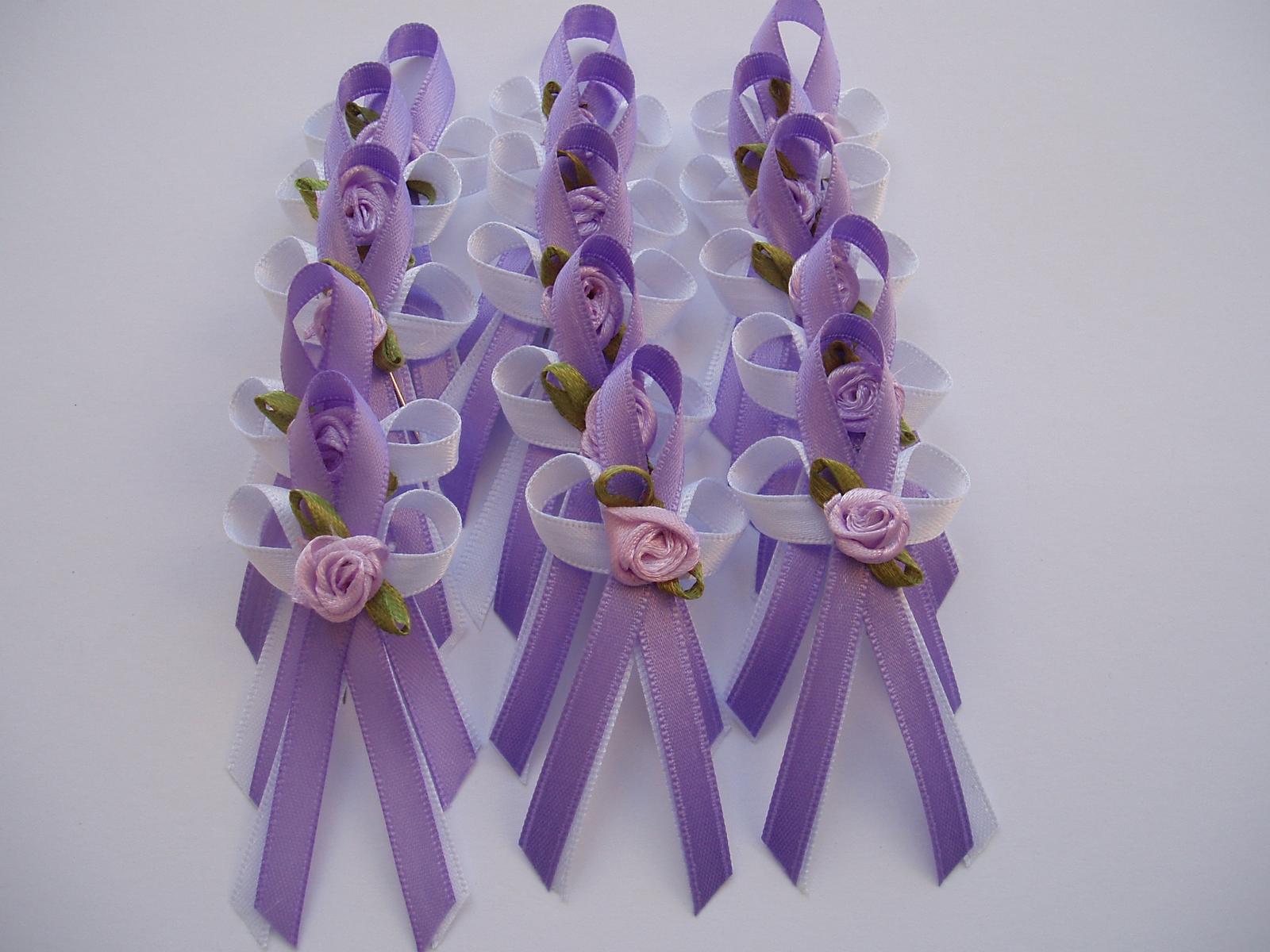 vývazek fialový (lila) s kytičkou - Obrázek č. 1