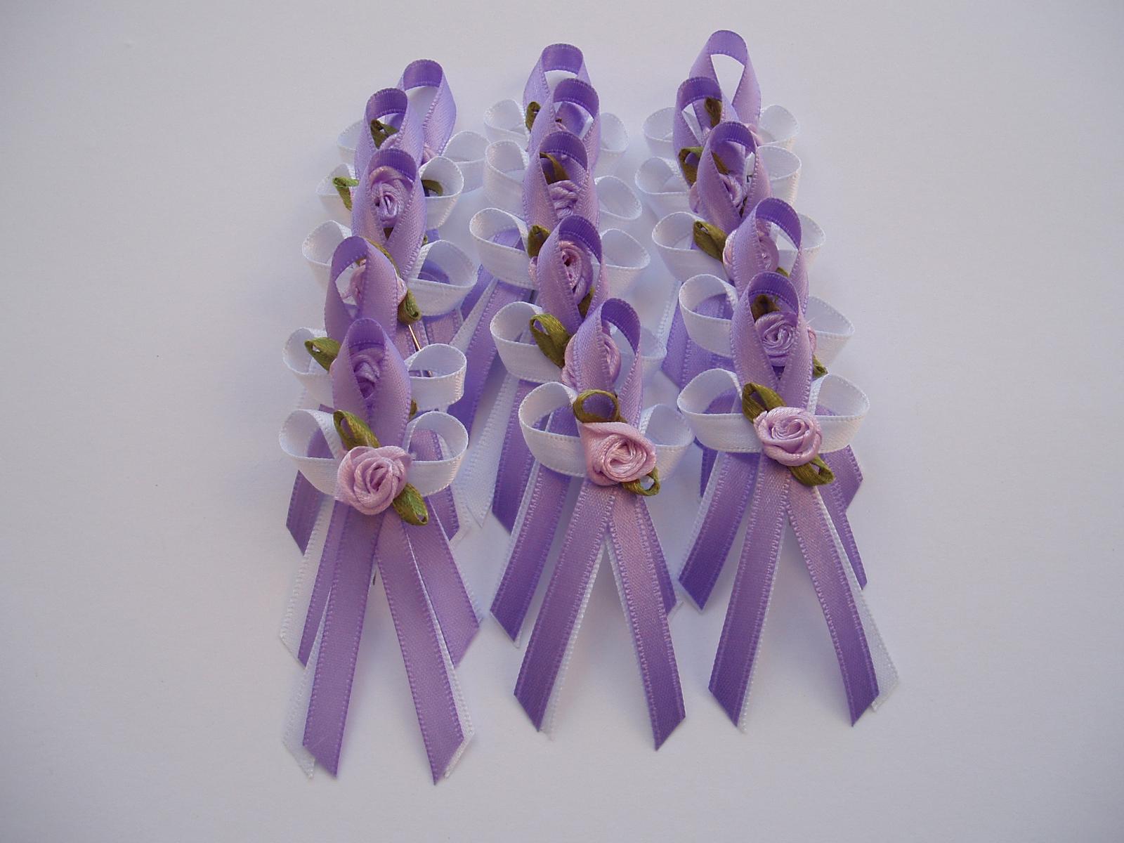 vývazek fialový (lila) s kytičkou - Obrázek č. 3