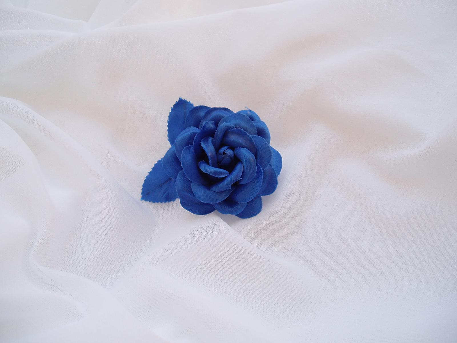 modrá růže-textilní - Obrázek č. 2