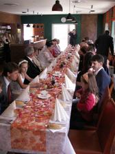svatební tabule v restauraci