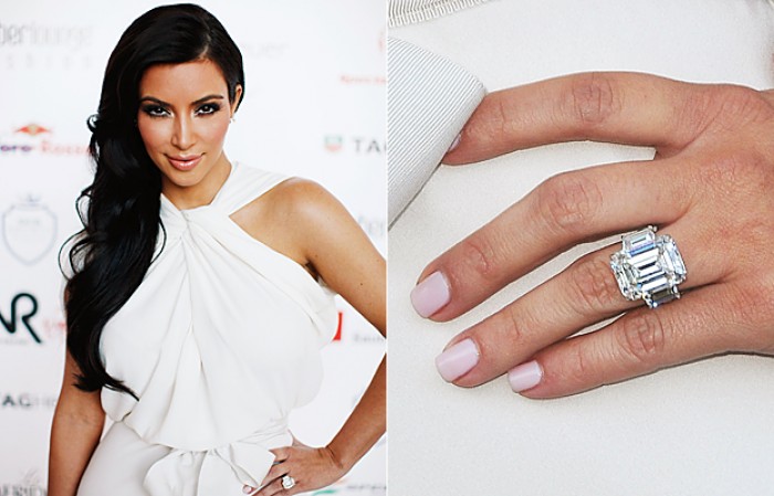 Slavné zásnubní prsteny - Kim Kardashian