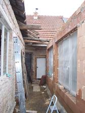 Shozená střecha na verandě.