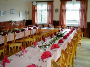 tady bude hostina - hotel Kavka na Malé Skále.