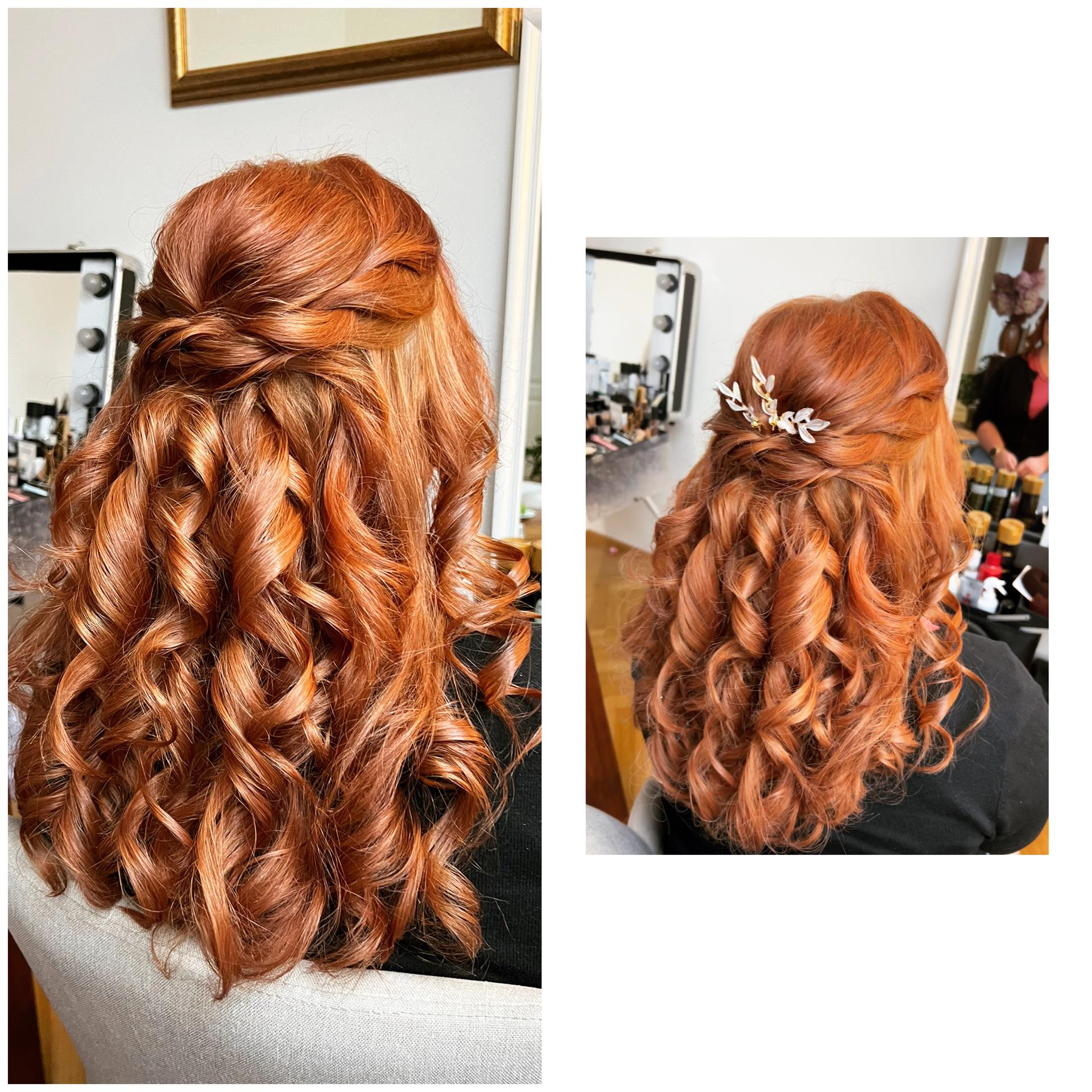 Half up-Half down twist wedding hairstyle - Obrázek č. 1