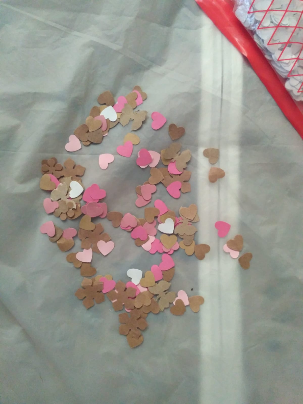 Papírové konfety - přírodní a růžová - Obrázek č. 1