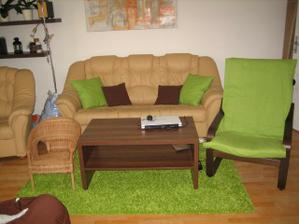 zelena deka Ikea za 2,5 € - novy potah na toto kresielko stal 70 € takže dobry kompromis :)