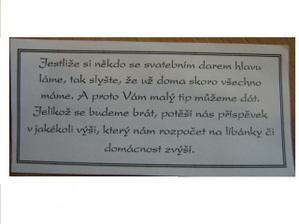 Místo darů