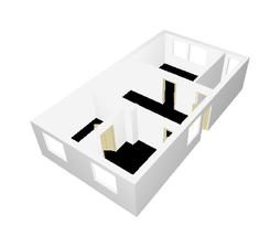 3D pôdorys súčasného stavu .