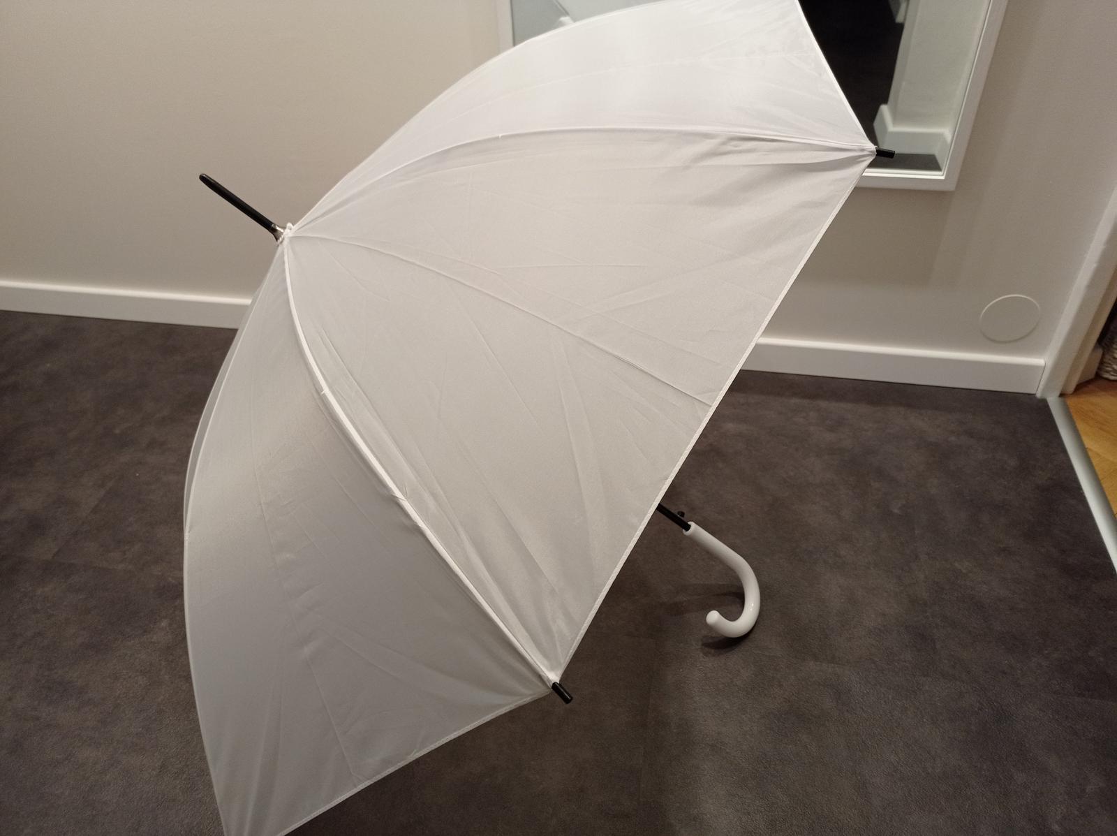 Svatební bílý deštník - Obrázek č. 1
