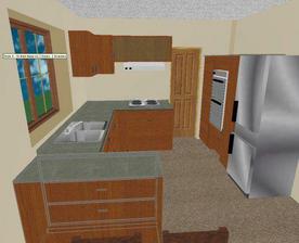 3d model - predbezny navrh kuchyne