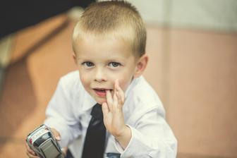 Nejhezčí "chlap" na svatbě!!!! :) můj úžasný synoveček Matyášek...:)