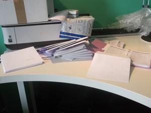 Nadepsat obálky, měla jsem strach, abych někde neudělala chybu, protože jsem měla obálky na počet, ani mě nenapadlo vzít si raději nějaké navíc... :)