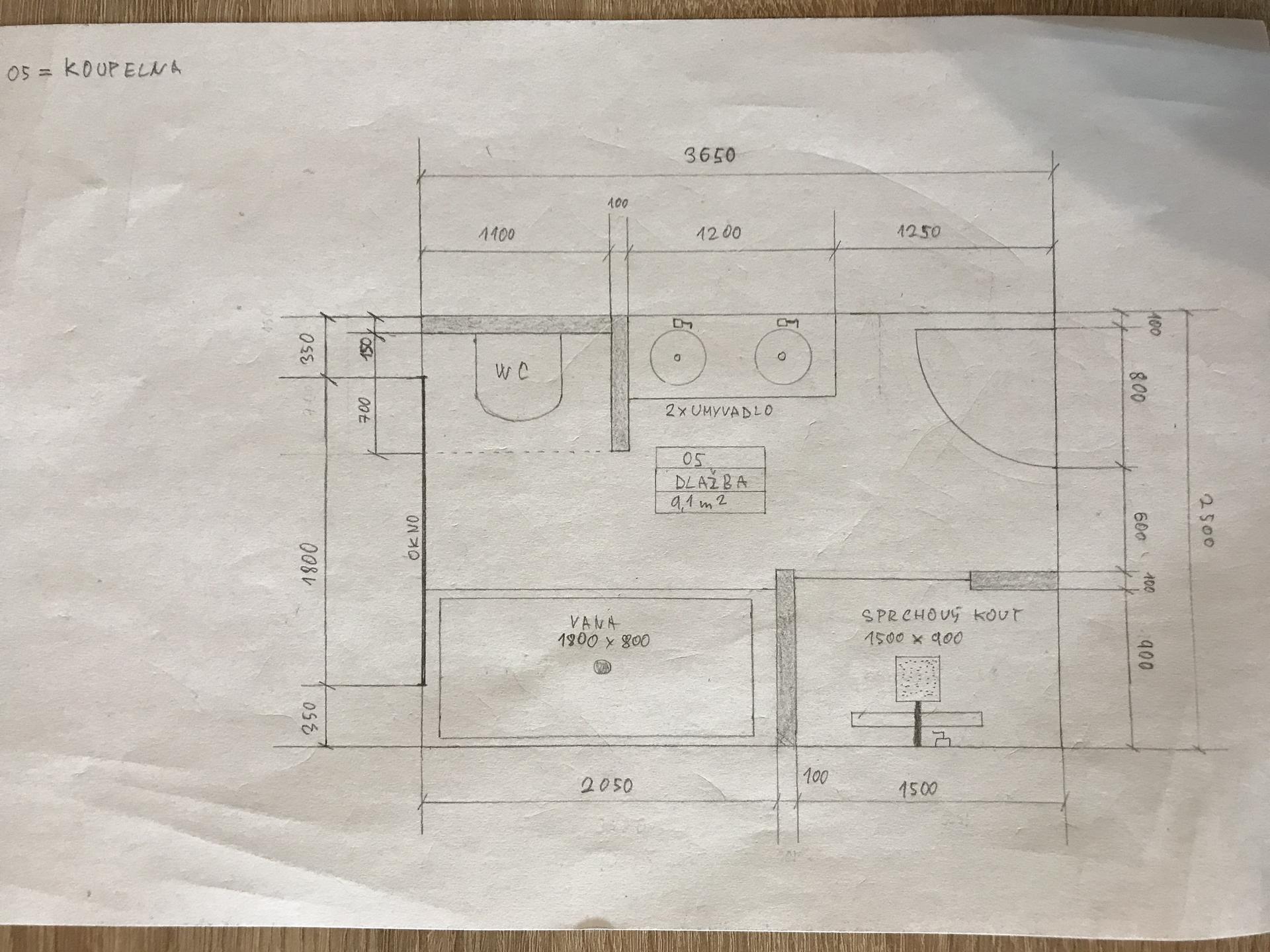 Návrh koupelny - Obrázek č. 1
