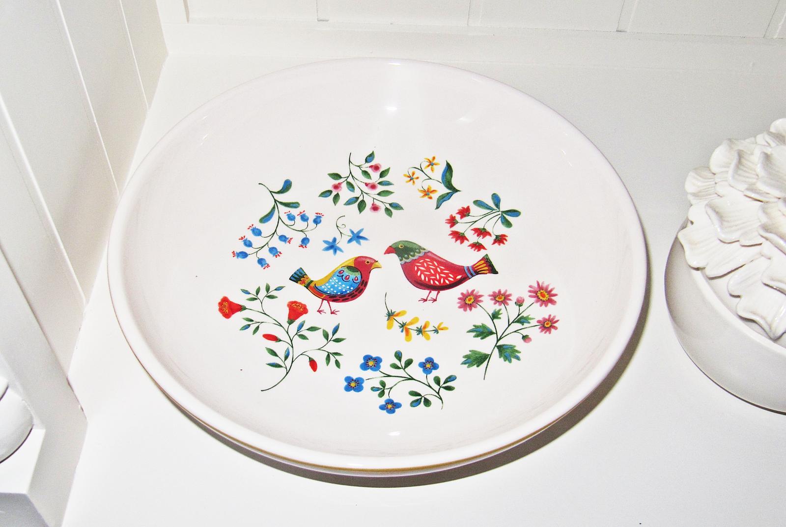 Art misa vtáčiky - keramika, priemer 22,5 cm - Obrázok č. 1