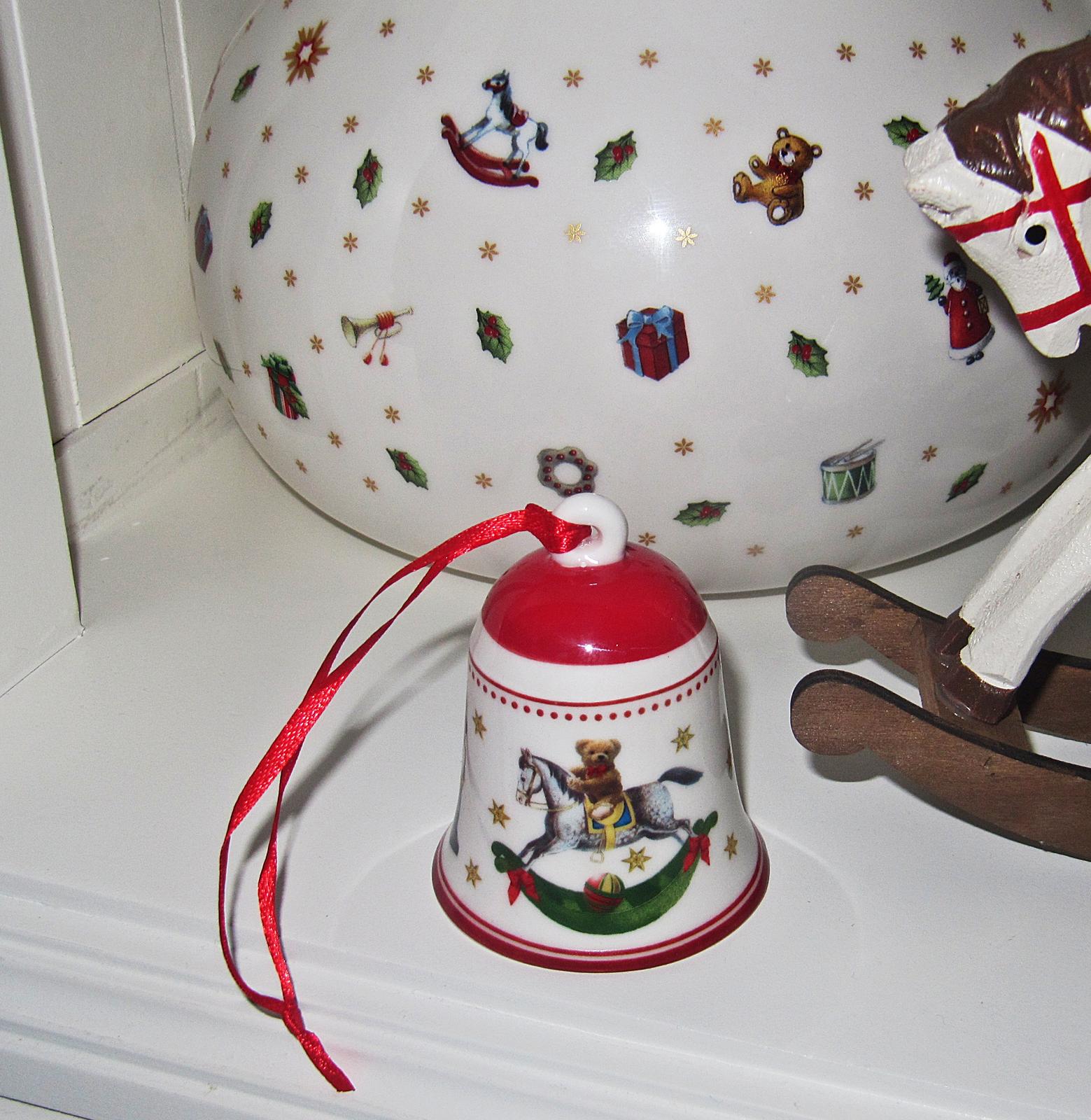 Vianočný zvonček Villeroy & Boch, porcelán - Obrázok č. 1