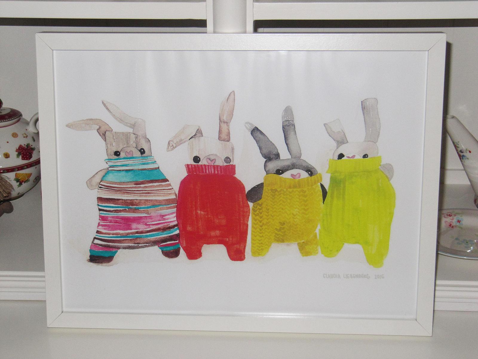 Obraz farebné zajačiky - reprodukcia od Claudia Liebenberg - Obrázok č. 1