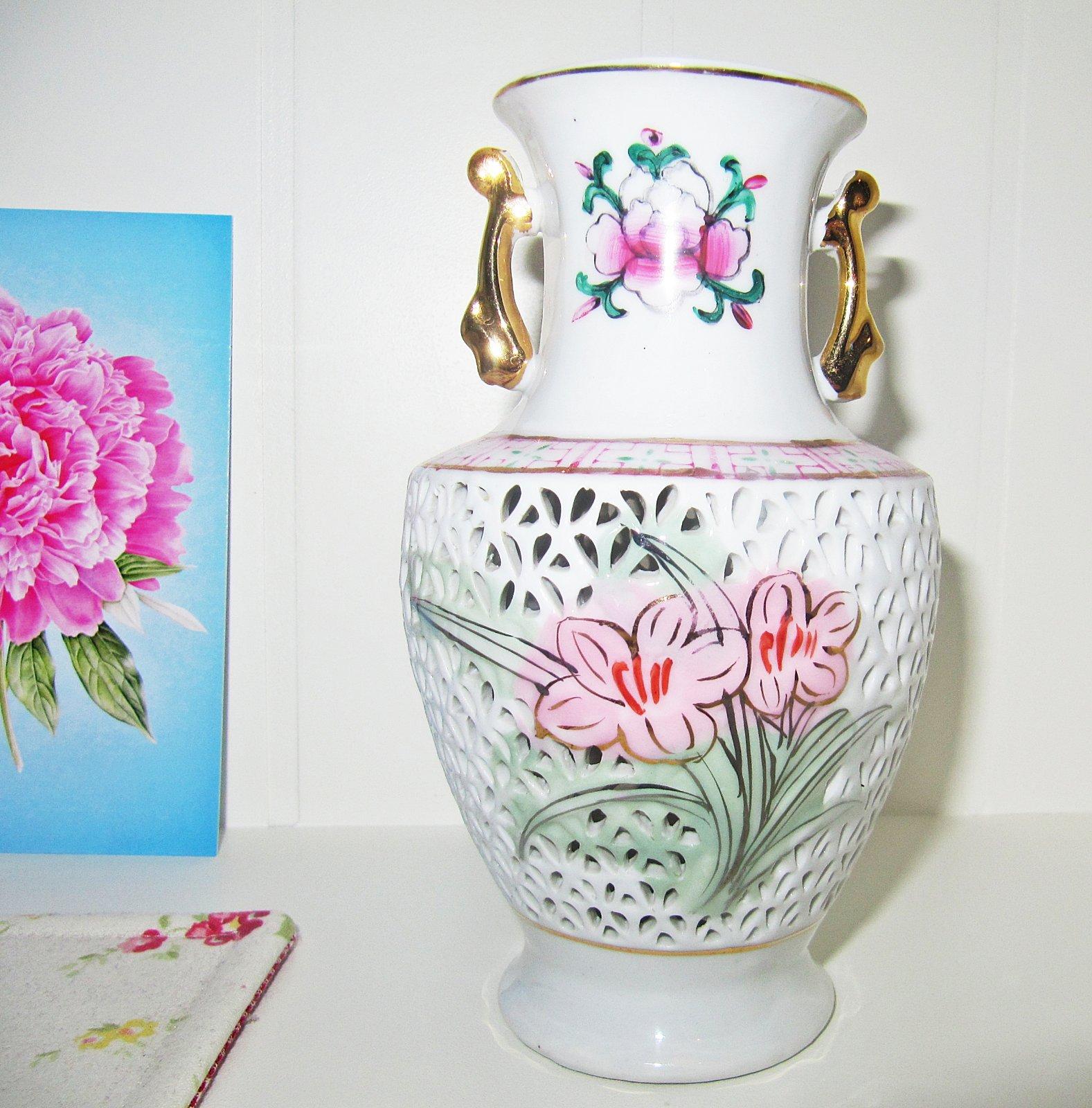 Vintage váza kvety - keramika - Obrázok č. 1