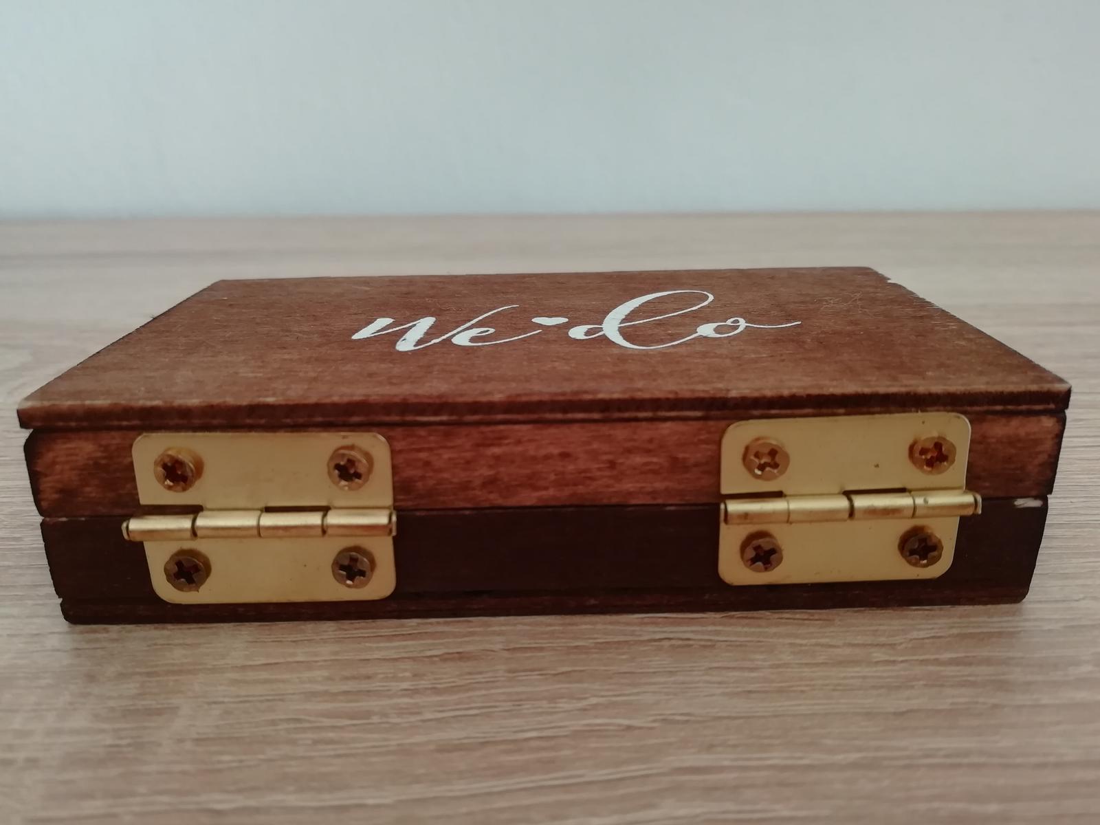 Dřevěná krabička na snubní prstýnky - Obrázek č. 1