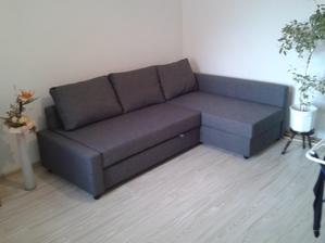 nová sedačka z ikei- alebo posteľ pre hostí