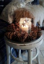 DIY - fľaša, kovová drôtenka, kovový drôt a na ozdobenie kto čo má (inšpirácia z najnovšieho čísla Marianne bydlení )