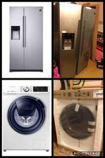 Pracka Samsung WW80M644OPW/ZE, Chladnicka Samsung RS53K4400SA