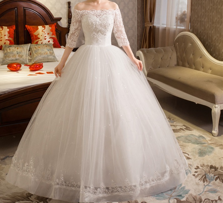 Dlhé svadobné šaty - 16 veľkostí - Obrázok č. 1