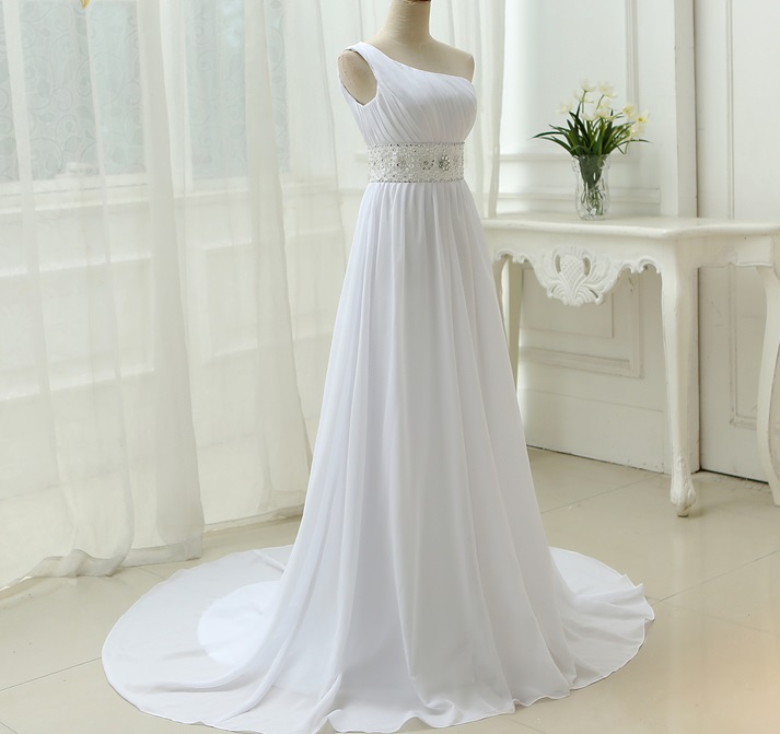 Dlhé svadobné šaty - 6 veľkostí, 2 farby - Obrázok č. 4