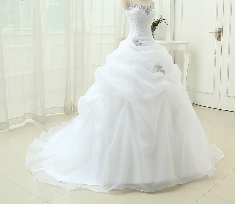 Dlhé svadobné šaty - 8 veľkostí, 2 farby - Obrázok č. 2
