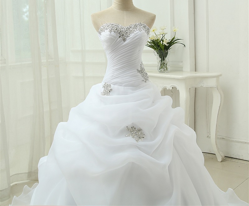 Dlhé svadobné šaty - 8 veľkostí, 2 farby - Obrázok č. 3