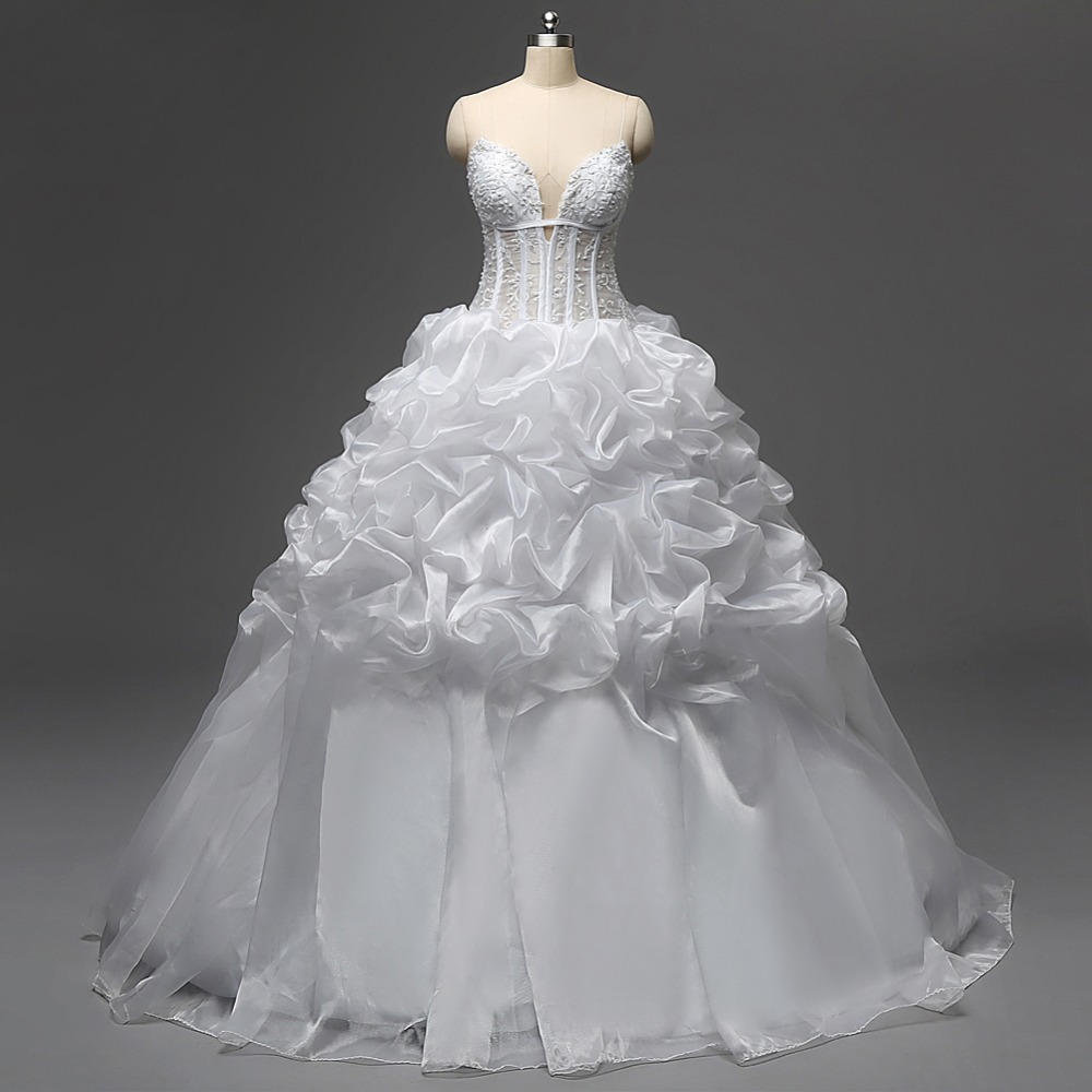 Dlhé svadobné šaty - 6 veľkostí - Obrázok č. 1